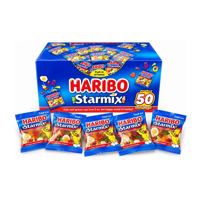HARIBO Starmix Fun Size Mini Bags 800g – Approx. 50 Treat Packs