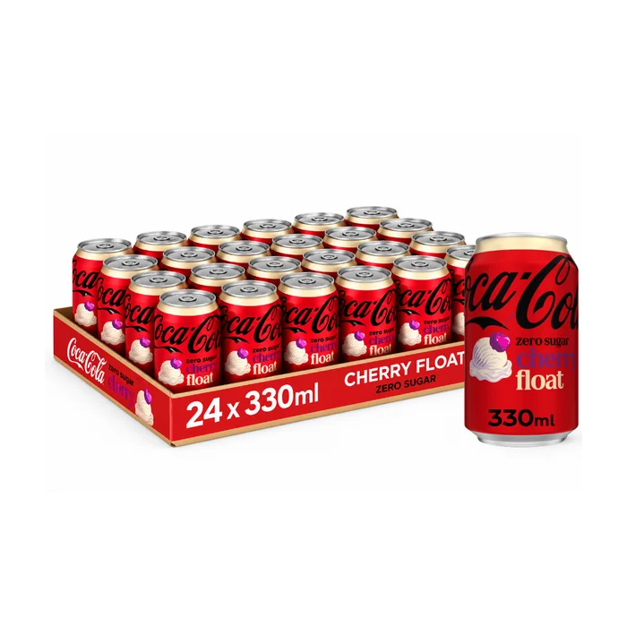 Coca-Cola Zero Sugar Cherry Float Can - Pack of 24 x 330ml