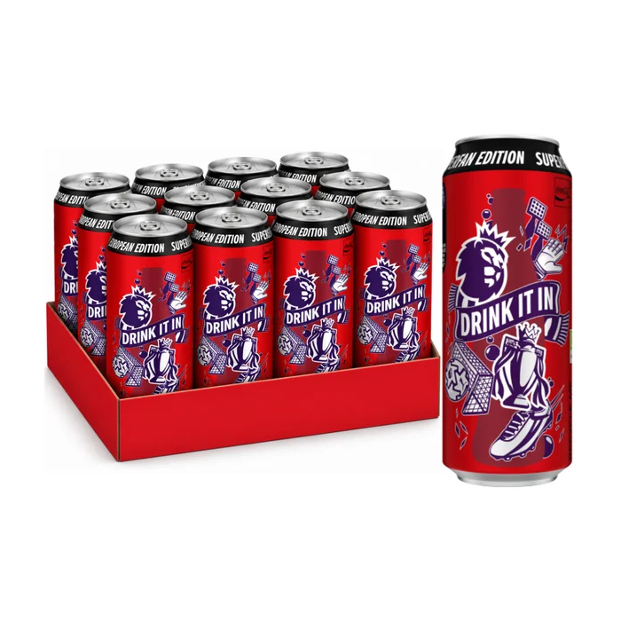 Coca-Cola Zero Sugar Superfan Cans, Pack of 12 x 500ml - Sugar Free Fizzy Soft Drink