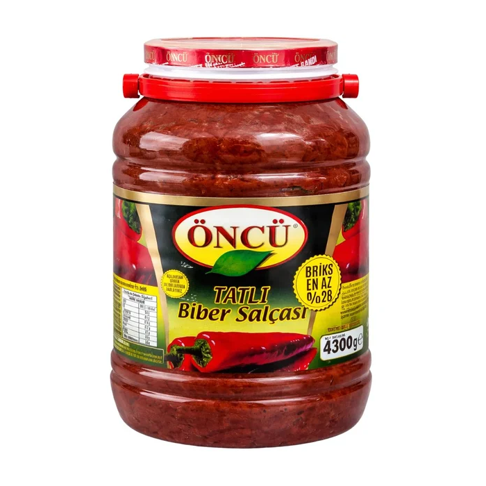 Oncu Sweet Pepper Paste 4300g - Large Tatli Biber Salcasi - Rich & Authentic Flavor