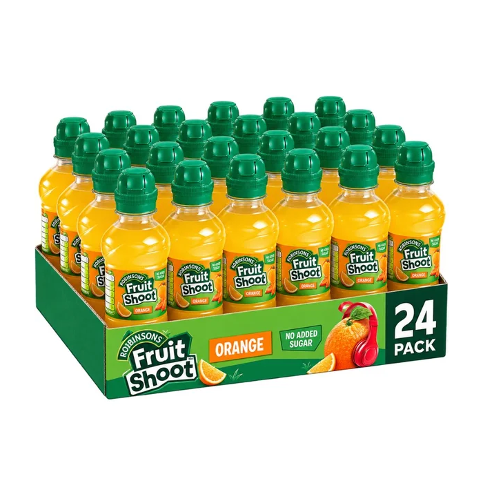 Robinsons Fruit Shoot Orange – Pack of 24 x 200ml – No Added Sugar Kids Juice Drink