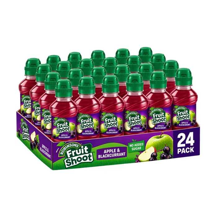 Robinsons Fruit Shoot Apple & Blackcurrant, Pack of 24 x 200ml – No Added Sugar Kids Drinks