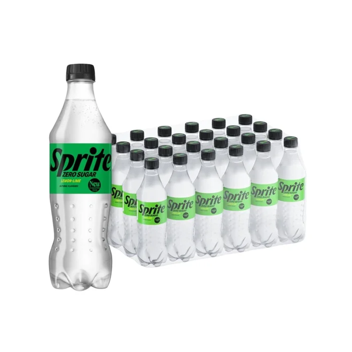 Sprite Zero Sugar Lemon & Lime Bottles - Pack of 24 x 500ml - Refreshing Sugar-Free Fizzy Beverage