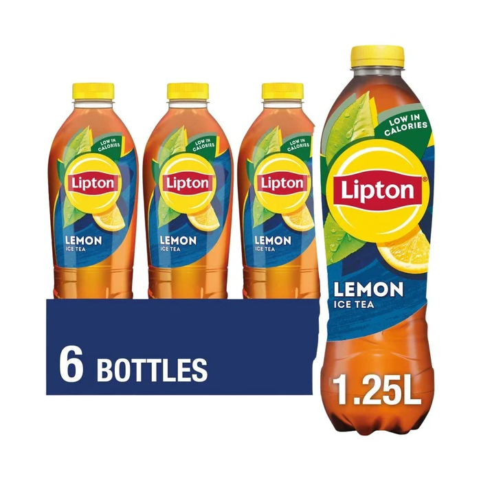  Lipton Lemon Ice Tea Bottles – Pack of 6 x 1.25L – Refreshingly Light & Citrus, Best Before: May 2026