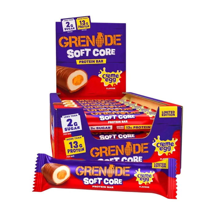Grenade Creme Egg Soft Core Protein Bar - Pack of 18 x 45g - Limited Edition High Protein Low Sugar Snack