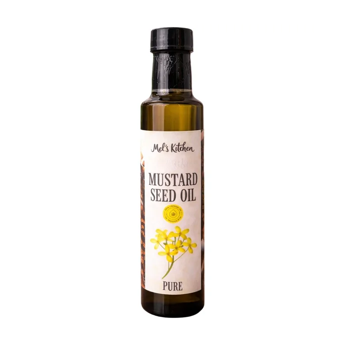 Mel's Kitchen Mustard Seed Oil – 250ML Glass Bottle – Ideal for Cooking, Salads & Health