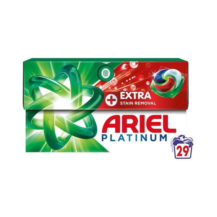 Ariel Platinum+Extra Stain Removal Washing Liquid PODS 29 Washes x1
