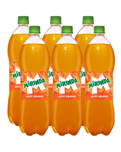 Mirinda Orange Drink 1.5L Bottle - Pack of 6 - Orange Flavour Soft Drink, Best Before: 31/01/2026
