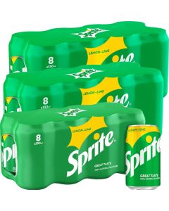 Sprite 100% Natural Flavors 330ml x 24 BBE Aug 20