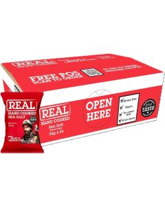 Real Hand Cooked Sea Salt Potato Crisps 35g x 24 - Best Before: 25-Oct-2025