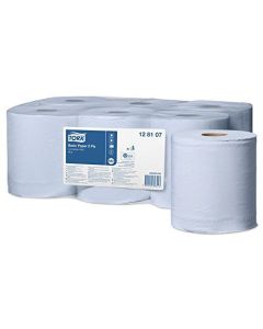 Blue Roll Multipurpose Wiping Paper Rolls Suitable for M2 Centrefeed System 6 x 150m