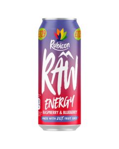 Rubicon Raw Energy Raspberry & Blueberry 500ml x 12  PM£1.29 BBE Jan 23