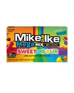Mike and Ike Mega Mix 10 Flavors Sweet Or Sour Candy 120g (Pack of 12)
