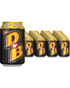 Barr Sparkling Dandelion and Burdock Flavour Soft Drink with Sweeteners PMP 330ml x 24