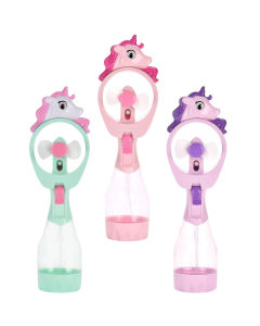 Unicorn Spray Mist Fan with Water Spray, Personal Fan with Battery Operated (1 Piece ), Assorted