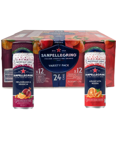 San Pellegrino Italian Sparkling Fruit Juice Drink – Variety Pack of 24 x 330ml (12x Blood Orange & 12x Pomegranate & Orange)
