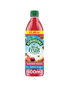 Robinsons Summer Fruits No Added Sugar PMP 12 x 900ml