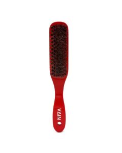 Wholesale Supplier VAIN Wooden Beard & Fade Brush - 100% Boar Bristles in Wood Body - Perfect Fades & Beard Styles RED