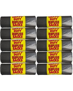 Heavy Duty Refuse Sacks Bin Rolls 720x800mm  (10x17 Rolls) 170Bags