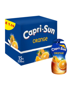 Wholesale Supplier Capri Sun Orange 330ml x 15 PMP