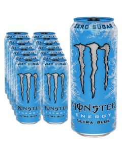 Monster Energy Ultra Blue Zero Sugar Cans 500ml x 12