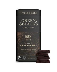 Green & Black's Organic 85% Dark Chocolate Bar 2x90g - Best Before: 08.01.2025