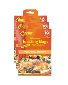 Oven Roasting Bags with Twistee Ties – Multi-Purpose – Pack of 30 (3 x 10pk), Size: 25cm x 38cm (12 Microns), Oven & Microwave Safe, Home Connection