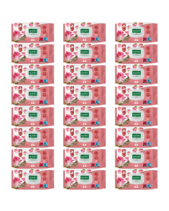 KOMILI Rose-Scented Wet Cleaning Wipes - Pack of 24 x 90 (2160 Wipes) - Olive Oil, Soft Honeycomb Texture, Dermatologically Tested, pH-Balanced