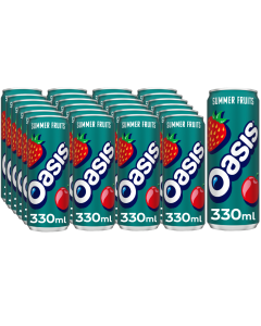 Oasis Summer Fruits Can 330ml x 24 BBE- April 2025