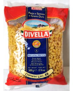 Divella Durum Wheat Chifferini Lisci 48 500g x24