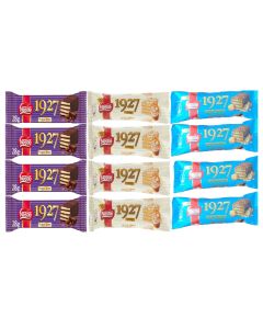 12x Nestle 1927 Wafers Mix Pack: x4 Dark Chocolate, White Chocolate and Milk Chocolate
