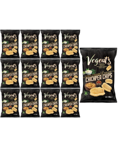Vegeat's Sour Cream & Onion Chickpea Chips  - 50g x 12 - Oven Baked not Fried