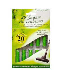 Vacuum Air Fresheners with Fresh Green Apple Scent - Pack of 20