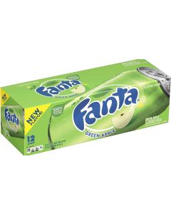 Fanta Green Apple Flavoured Soda 355ml (Pack of 12)