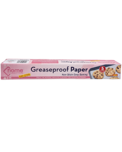 Non-Stick Greaseproof Paper 30cm x 5m, Perfect for Baking, Wrapping, Separating & Covering Food & Freezing - Home Connection