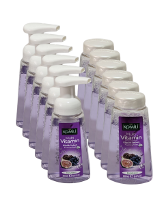 KOMILI Multi Vitamin Relaxing Foaming Soap 6x250 ml + 6x250ml free refill bottle - Total 12 Bottles