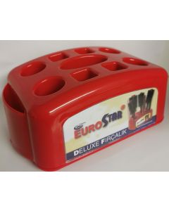 Eurostar Deluxe Brush Holder Red