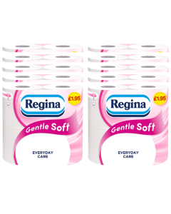 Regina Gentle Soft 3 Ply Toilet Tissue PMP - 10 x 4 Rolls (40Rolls) - Everyday Care