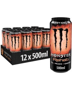 Monster Rehab Peach 500ML x 12 Best Before Aug,2024