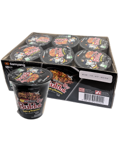 Samyang Buldak Original Hot Chicken Flavour Spicy Ramen Cup - Pack of 6 x 70g - Stir-Fried Ramen, Halal
