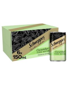 Schweppes Cucumber Tonic Water 24 x 150ml Best Before 31/01/21