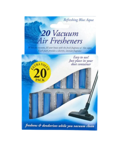 Vacuum Air Fresheners with Refreshing Blue Aqua Scent - Pack of 20