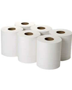 White Roll Centrefeed Premium 2Ply Kitchen Roll - Pack of 6 x 100mt, 176mm