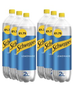 Schweppes Lemonade Bottle PMP 2L x 6 Best Before 31.03.2025