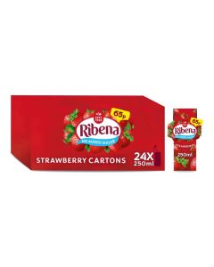 Ribena Strawberry Cartons 250ml x 24 PM65p