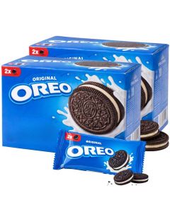 OREO Original Cocoa Biscuit With Vanilla Flavor Filling 210g - 17.5g x 24 (2 x 12 Packs) - Creamy Vanilla Cocoa Treats