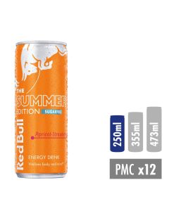 Red Bull Apricot Strawberry Summer Edition Sugar Free 250ml x 12 BBE 18/02/2023