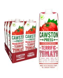 Cawston Press Terrific Tomato Pressed Juice - Pack of 8 x 1L - Smooth Pressed Tomato Goodness