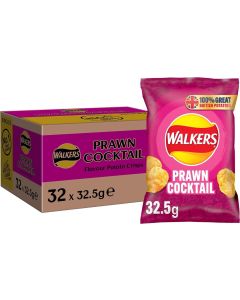 Walkers Prawn Cocktail Crisps 32.5g x 32 Best Before 24/08/2024