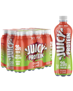 SCI-MX Juicy Guava & Lime Protein Drink (20g Protein) -  Pack of 12 x 500ml Bottle - Real Fruit Juice, No Sugar Added